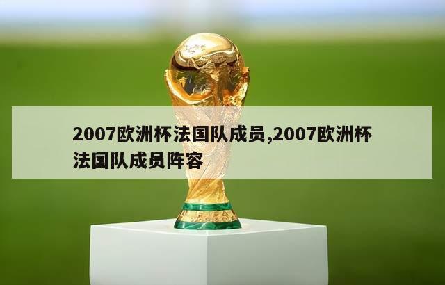 2007欧洲杯法国队成员,2007欧洲杯法国队成员阵容